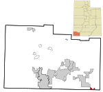 Washington County Utah incorporated and unincorporated areas Hildale highlighted